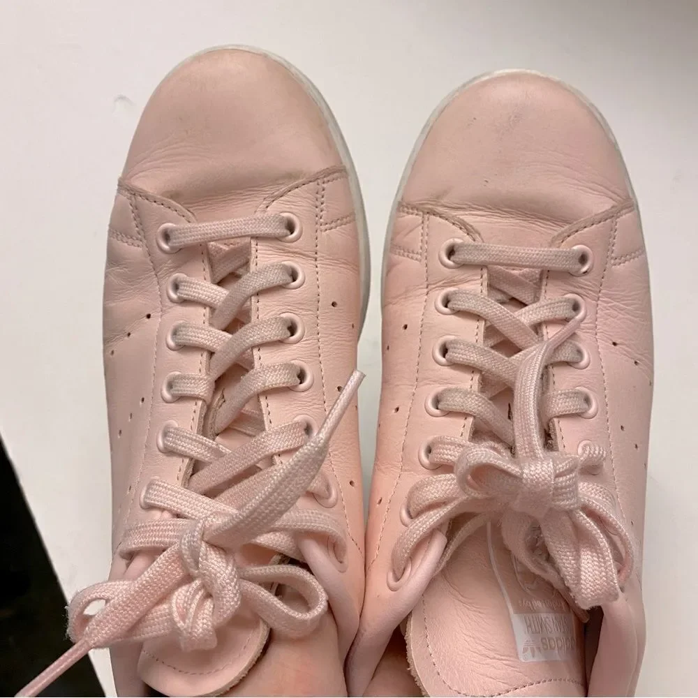 Adidas GENUINE Stan Smith Womens Casual Trainers pink sneakers leather 9